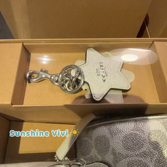 NWT Coach Boxed Mini Rowan Crossbody Bag And Mirror Bag Charm Set CX186 Silver - Picture 7 of 11